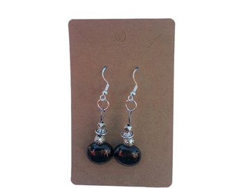 Fused Glass Earring's: Dark Dreams