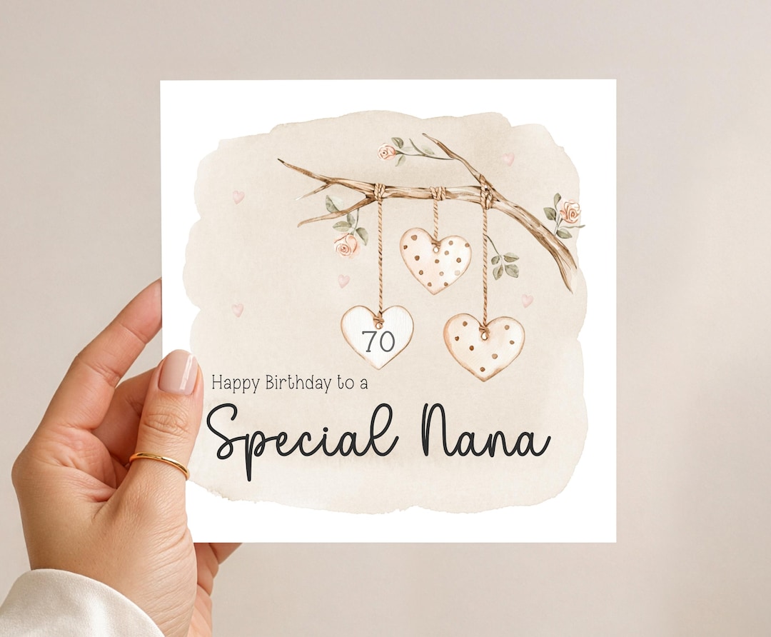 Personalised 70th Birthday Card for Mum-nana-auntie-friend : Rustic ...
