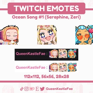 Twitch Emotes | League of Legends Ocean Song Emote Pack Twitch/Discord | Seraphine Prestige, Seraphine, Zeri