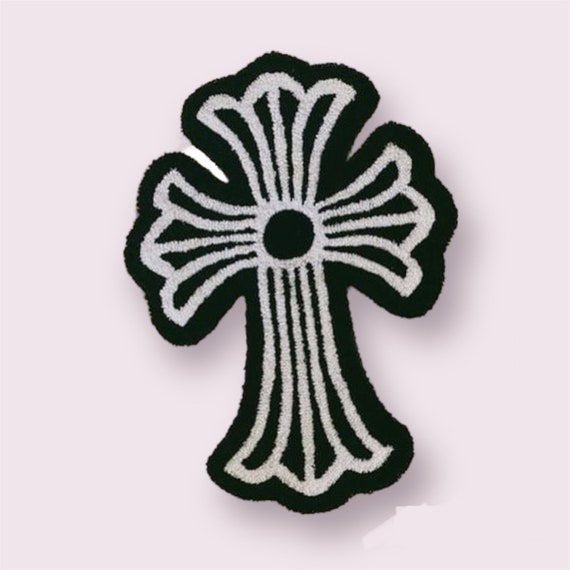 Chrome Heart Inspired Cross Rug - Etsy