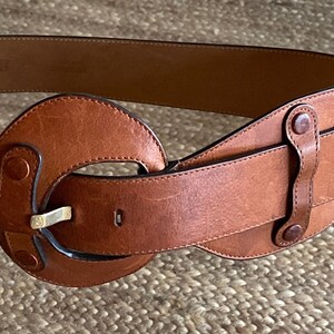 Runway Roberto Cavalli Brown Leather Statement Belt