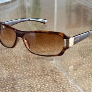 Brown Vintage Gucci Sunglasses - Etsy display picture 3