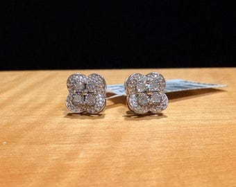 Diamond Clover Earrings
