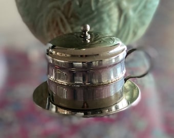 Vintage Delft Blue Floral Holland Tea Strainer With Porcelain