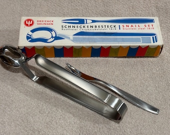 Snail Set Schneckenbesteck Stainless Steel Serving Set in Box