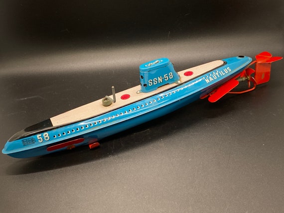 San Marusan Toys Tin Litho Nautilus SSN-58 Submarine - Etsy