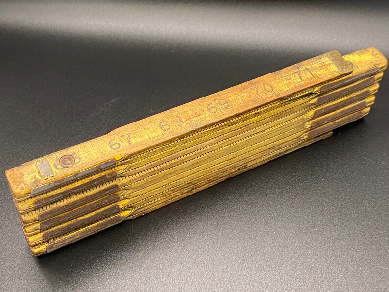 Vintage Tension Folding Ruler/yard Stick - Etsy