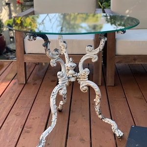Cast Iron Ornate Table Base Antique