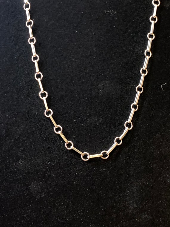 Silver Paper Clip and Loop Necklace