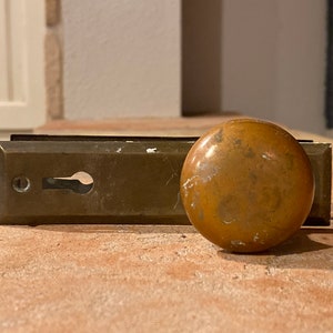Vintage Victorian brass Knob Door Set