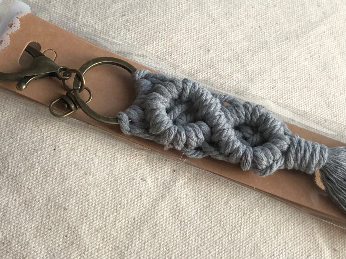 Macrame Infinity Keychain, Bag Charms Accessories, Infinity Key Holder