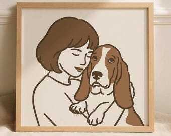 Custom Minimal Family Portrait from Photo | Modern Hand Drawn Digital Illustration | Personalized Printable Wall Art