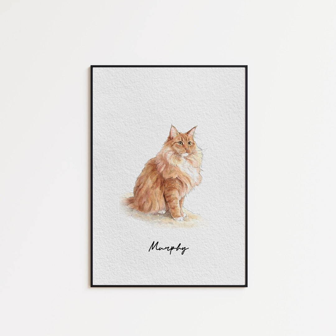 Custom Pet Memorial Watercolor Portrait From Photo, Hand Drawn Dog or ...