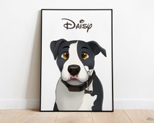 Custom Disney-Cartoon Pet Portrait  | Personalized Portraits | Gifts for Birthday, Anniversary & More | Custom Pet Art | Digital and Prints