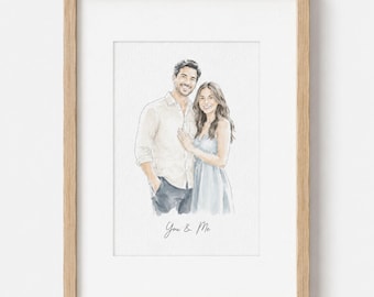 Custom Watercolor Memorial Portrait from Photo, Personalized Family Memory Painting, Remembrance Gift, Combining Multiple Photos
