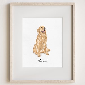 Minimal Pet Watercolor Pet Portrait, Pet Memorial Gift, Dog Painting, Pet Loss Gift, Watercolor Illustration, Dog Portraits from Photos