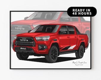 Custom Car Portrait Drawing | Personalized Car Gift for Him | Classic Car Sketch | Gift for Car Guy | Sports Car Art | Father's Day Gift