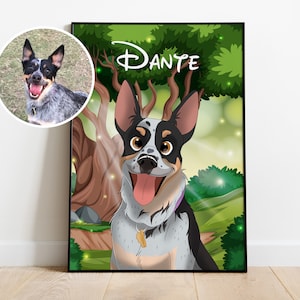 Cartoon Pet Portrait | Custom Dog or Cat Drawing from Photo | Fun Digital Art Gift for Pet Owners or Animal Lovers | Pet Loss Keepsake image 6