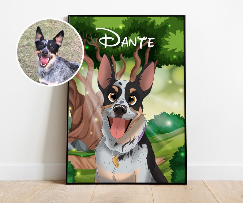 Cartoon Pet Portrait | Custom Dog or Cat Drawing from Photo | Fun Digital Art Gift for Pet Owners or Animal Lovers | Pet Loss Keepsake image 6