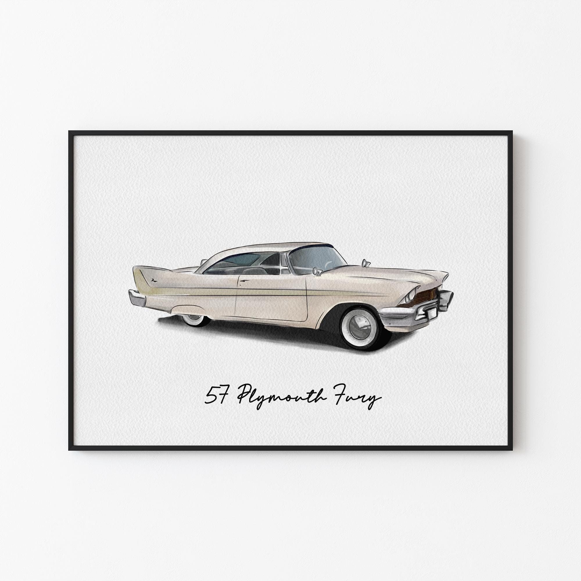 Custom Watercolor Car Drawing from Photo, Personalized Car Art, Car Gift for Dad, Custom Car Sketch Print, Father's Day Gift
