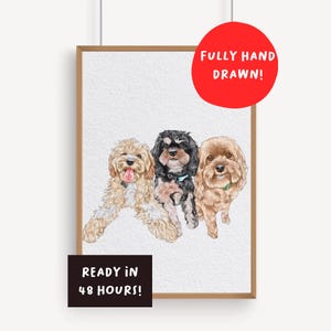 Minimal Pet Watercolor Pet Portrait, Pet Memorial Gift, Dog Painting, Pet Loss Gift, Watercolor Illustration, Dog Portraits from Photos