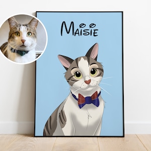 Cartoon Pet Portrait | Custom Dog or Cat Drawing from Photo | Fun Digital Art Gift for Pet Owners or Animal Lovers | Pet Loss Keepsake image 5