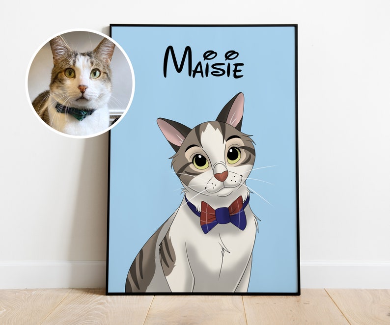 Cartoon Pet Portrait | Custom Dog or Cat Drawing from Photo | Fun Digital Art Gift for Pet Owners or Animal Lovers | Pet Loss Keepsake image 5