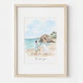 Couple Proposal Portrait, Watercolor Engagement, Custom Couple Portrait, Engagement Watercolor, Gift for Couples, Valentines Day Gift