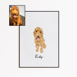 Custom Watercolor Pet Sketch | Personalized Pet Portrait | Minimalist Pet Painting | Pet Memorial Gift | Dog Cat Watercolor Art