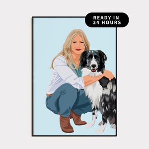 Custom Cartoon Portrait from Photo | Personalized Family Illustration | Pet Drawing Gift | Fun Cartoon Art From Photo | Family Keepsake Gift