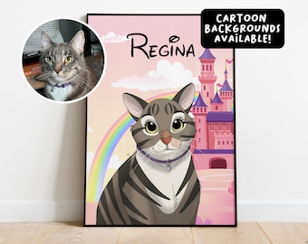 Custom Disney-Cartoon Pet Portrait | Personalized Portraits | Gifts for Birthday, Anniversary & More | Custom Pet Art | Digital and Prints