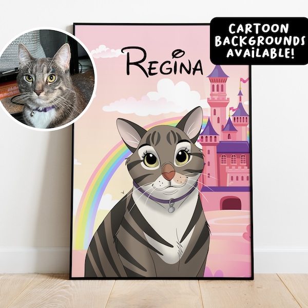 Custom Disney-Cartoon Pet Portrait | Personalized Portraits | Gifts for Birthday, Anniversary & More | Custom Pet Art | Digital and Prints