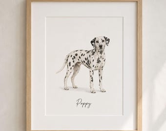 Custom Pet Portrait from Photo, Personalized Hand Drawn Dog and Cat Illustration, Pet Lover Wall Art, Digital Pet Drawing