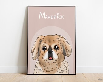 Custom Disney-Cartoon Pet Portrait  | Personalized Portraits | Gifts for Birthday, Anniversary & More | Custom Pet Art | Digital and Prints