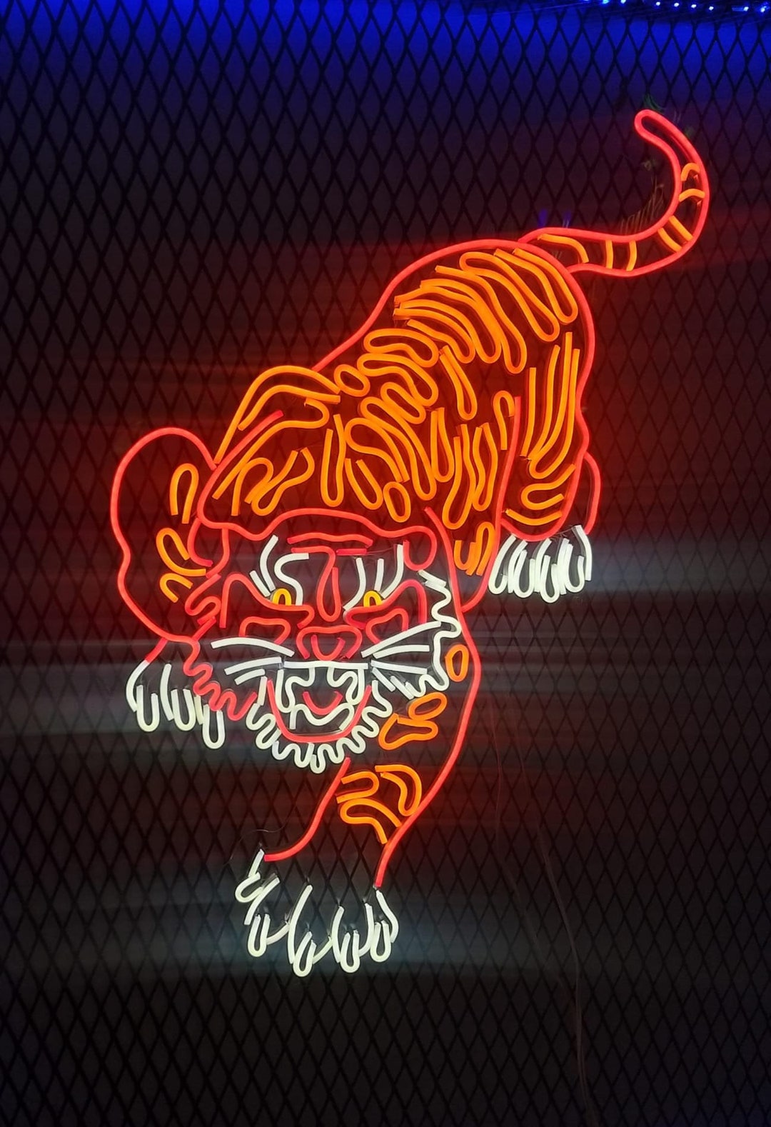 Tiger Motif Neon Sign, Tiger Neon Wall Lamp, Tiger Neon Wall Light
