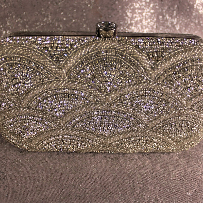 Silver Bling Credit Card Clutch