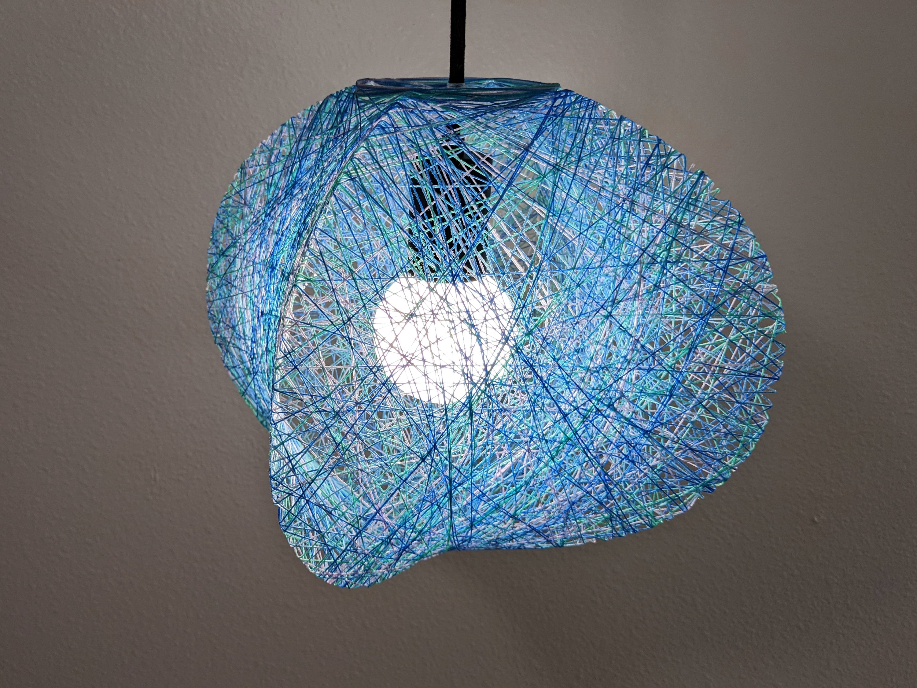 ALINA (13") - Sculptural String Pendant Lamp for Ceiling / Plug in ...