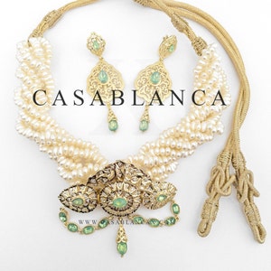 Necklace De Perles Traditionnel Marocain Algérien Arabe - Lyba