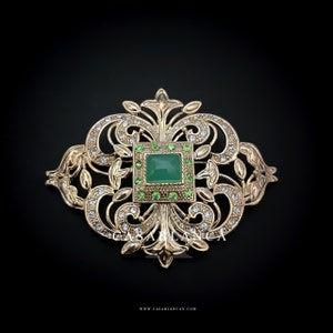 Moroccan Beldi Golden Brooch - Ridja