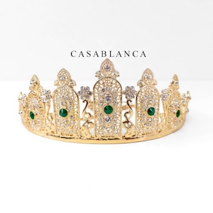 Moroccan Henna Green Jewelry Crown Tiara - Sama