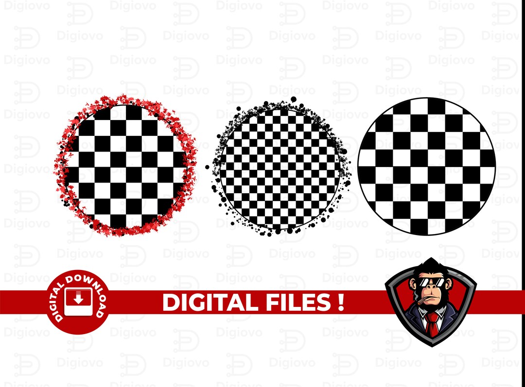 Black and White Plaid Circle PNG Design / Printable Plaid Circle Design PNG File / Round ...