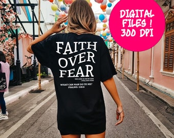 Faith Over Fear SVG, Faith Heart Svg, Jesus SVG, Religious Svg, Faith
