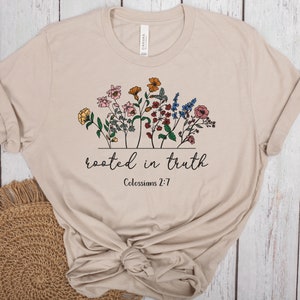 Rooted In Truth: Shabbat Shalom Shirt, Torah T-Shirt, Jesus T-Shirt, Christian Apparel, Messianic Gift, Sukkot Shirt, Feast of Trumpets