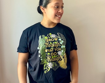 Houseplant T-Shirt: "Grow Through What You Go Through" Graphic Tee