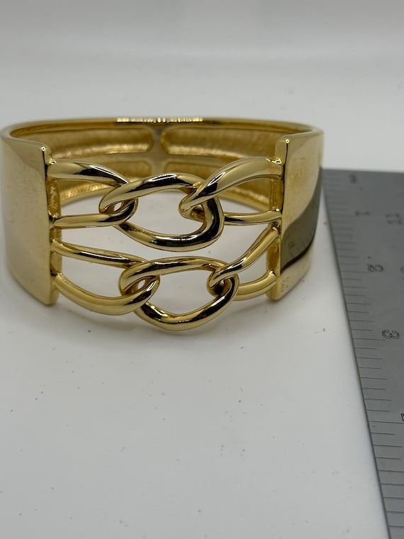 Vintage Givenchy Double Chain Link Bangle Bracelet - image 1