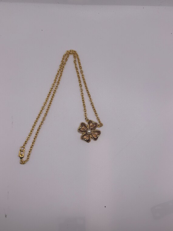 Vintage signed Marvella Dogwood Necklace - image 3