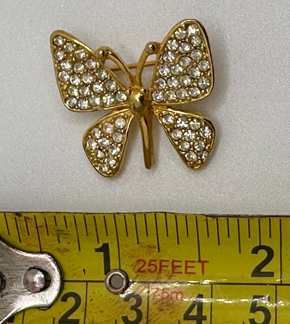 Vintage Signed Napier Small butterfly brooch - image 4