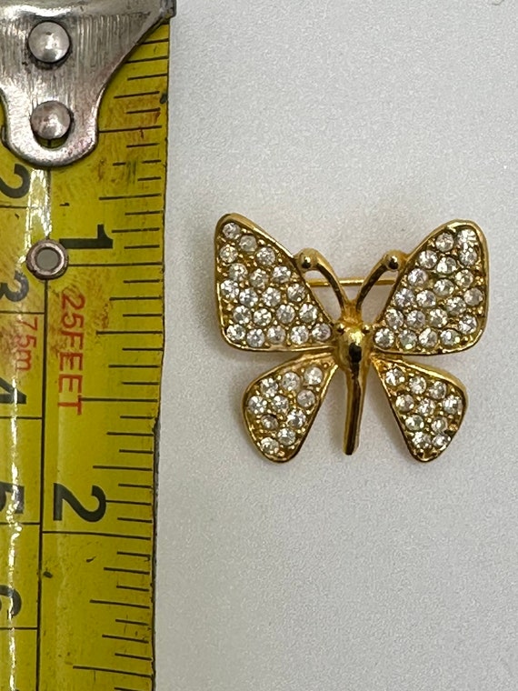 Vintage Signed Napier Small butterfly brooch - image 3
