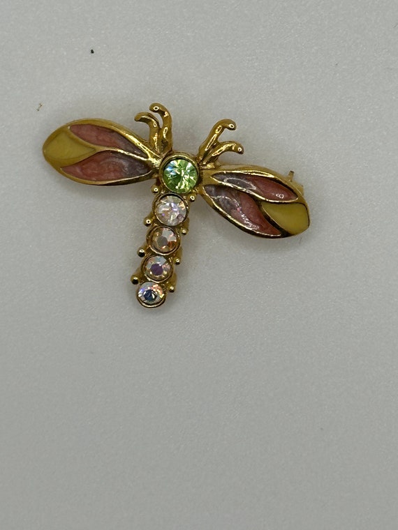 Rare Vintage Kirks Folly Dragon Fly Brooch