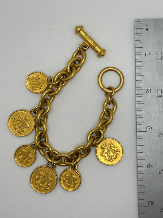 Signed Giorgio Beverly Hills Gold Tone Charm Bracelet - Etsy display picture 2